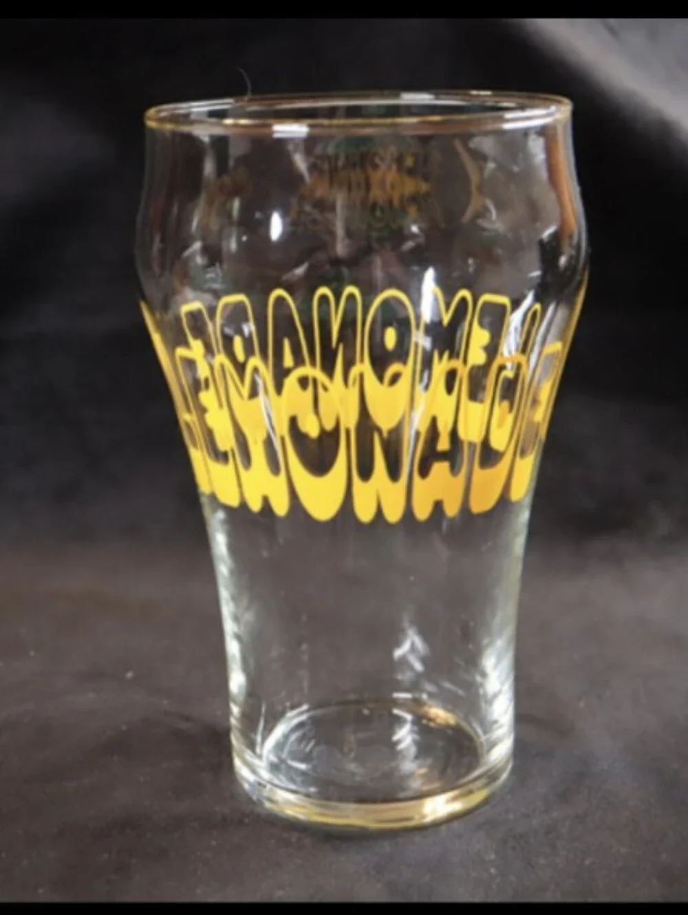 Vintage 1970s Retro Lemonade Glass Large 32oz Soda Shoppe Style Shape